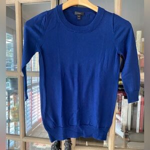 J. Crew Vibrant Blue Crew Neck Sweater